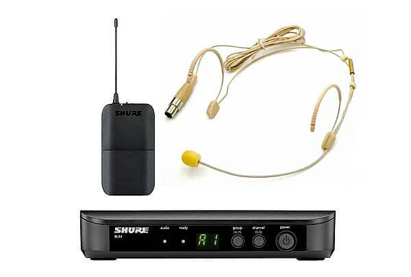 mikrofon nagłowny cielisty